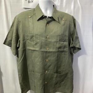 Oscar de La Renta Vintage Men's Shirt Short Sleeve Button Down  XL - Panama-